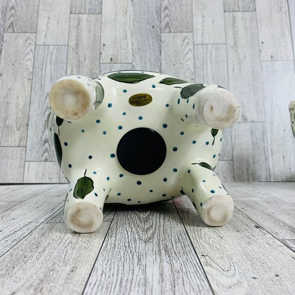 VTG Ganz Kitchy Gardner Bank Cherry Tomato Chair Ottoman Signed Farmhouse Decor - Picture 8 of 16